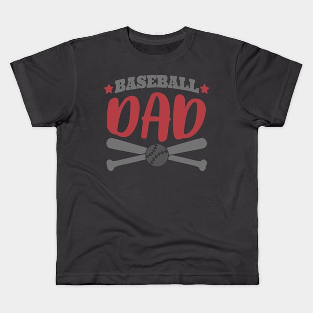 baseball daddy Kids T-Shirt by BeeFlash